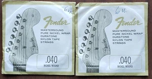 2 Fender Guitar Strings 6th .040 Wound Pure Nickel Wrap Nylon Strings Vintage - Picture 1 of 2