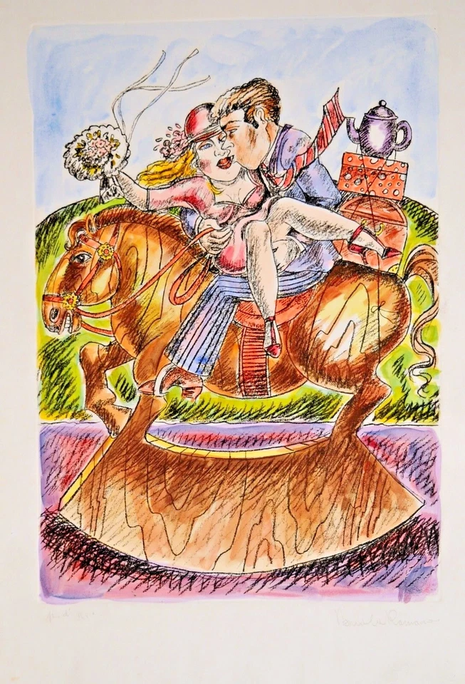 Daniela Romano Litografia firmata, con certificato  Franz Borghese cm. 50 x 70. - Immagine 1 di 1