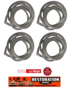 MAZDA 1300 WAGON FRONT & REAR DOOR SEAL SET WITH MITRED CORNER (ALL 4 DOORS) - Picture 1 of 3