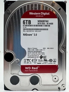 Western Digital WD RED 6TB WD60EFAX interne Festplatte 5400 RPM SATA 3 - Afbeelding 1 van 4