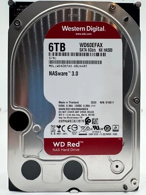 Western Digital WD RED 6TB WD60EFAX interne Festplatte 5400 RPM SATA 3 - Bild 1 von 4
