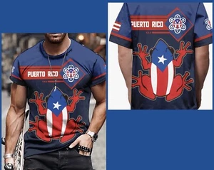 Puerto Rico 🇵🇷 Coqui Taino Blue Shirts * Free Shipping * Size Large 🇵🇷 - Picture 1 of 1