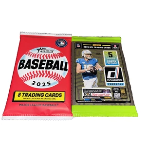 2025 Topps Heritage-8 Card Monster Box Pack & 2023 Donruss Football-5 Card Pack - Picture 1 of 4