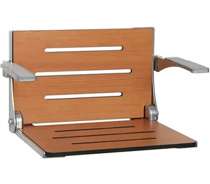 Asiento de ducha SEACHROME Silhouette 19" W montaje en pared SHAFAR-185155-PTS-S-SL-SL, NUEVO - Imagen 1 de 14
