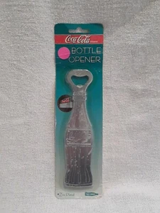 Coke Coca Cola Bottle Shaped Opener Zinc Plated Metal 1995 Barware Soda Beer Cap - Picture 1 of 3