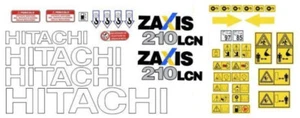 Hitachi ZX 210 LCN decalcomanie adesive, kit Completo - Imagen 1 de 2