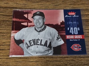 2006 Fleer Greats Of The Game Bob Feller Decade Greats Insert Nmmt - Picture 1 of 3