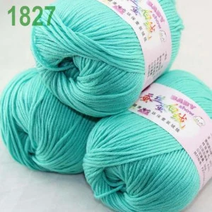 AIP 3 Skeinsx 50gr Cashmere Silk Wool Children Hand Knit Shawls Crochet Yarn 27 - Picture 1 of 4