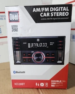 Dual XD28BT AM FM Radio Aux USB Double Din Bluetooth Digital Car Stereo 200W - Picture 1 of 6