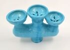 Hookah Ceramic Blue Triple Head Bowl Hooka Narghile Replacement Connection Pipe