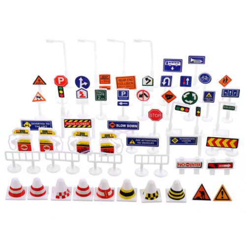 56-teiliges Verkehrszeichen-Set für Kinder: Straßenschilder, & mehr