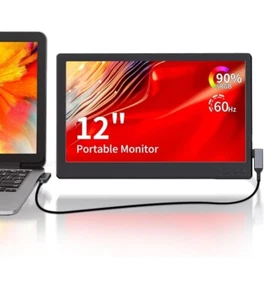 12'' Laptop Screen Extender 60hz IPS 768P, Mini HDMI/Type-C Plug-Play Dual Moni - Picture 1 of 5