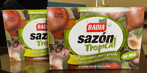 2 BADIA Sazon Tropical 40 sobres ideal para carnes aves y pescado Geschmackspäckchen - Bild 1 von 5