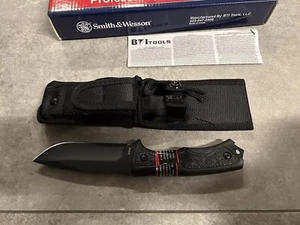 Smith & Wesson Blackout Bowie Hunter Combat Knife SWF6 Full Tang New - Picture 1 of 6