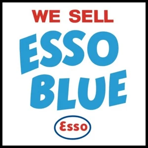 We Sell ESSO Blue Gasoline NEW Sign: 28" Dia. Square USA STEEL XL Size - Picture 1 of 1