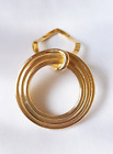 Knotted Circle ~ Scarf Ring Clip Holder ~ Gold Plated Metal