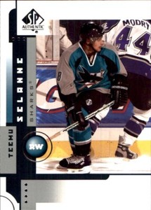 2001-02 SP Authentic #71 Teemu Selanne SAN JOSE SHARKS
