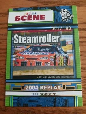 2005 PRESS PASS NASCAR SCENE # P 84 JEFF GORDON STEAMROLLER  *** 001 / 100  *** - Image 1 of 4