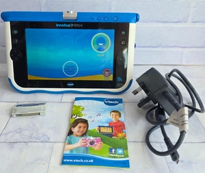 VTech InnoTab Max Learning Tablet Console Blue With Charger + Cartridge - Picture 1 of 7