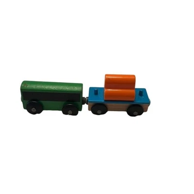IKEA LILLABO Wooden Train Cars 2-Piece Set with Magnetic Connectors - Image 1 of 4
