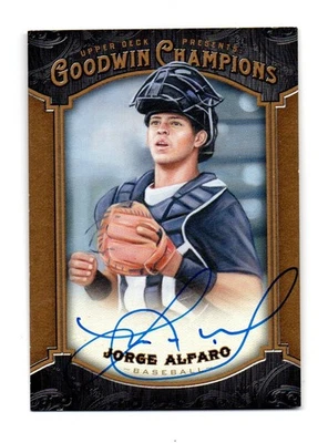 Goodwin Champions 2014 Jorge Alfaro autógrafo Phillies Brewers SP RC #187 Foto 1 de 2