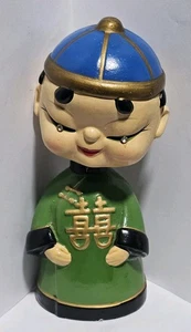 Wackelkopf nicken Vintage 60er Jahre Mid Century Keramik Wackelkopf asiatisch - Bild 1 von 11