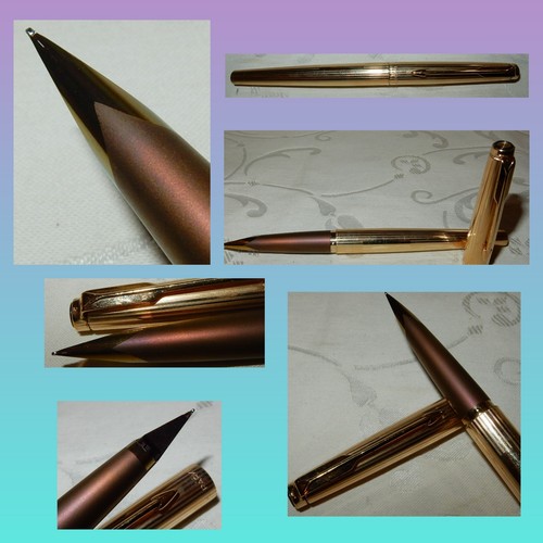 NR MINT PARKER 50 FALCON SIGNET GOLD FILL FOUNTAIN PEN MEDIUM UNITARY ...