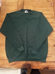 Vintage Sweatshirt Herren XL Blanko 90er Made In USA Crewneck Lee Sport Grün - Bild 1 von 4