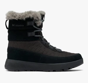 Columbia Slopeside Peak Luxe Insulated Waterproof Boots Women's 8.5 Black Gray  - Picture 1 of 8