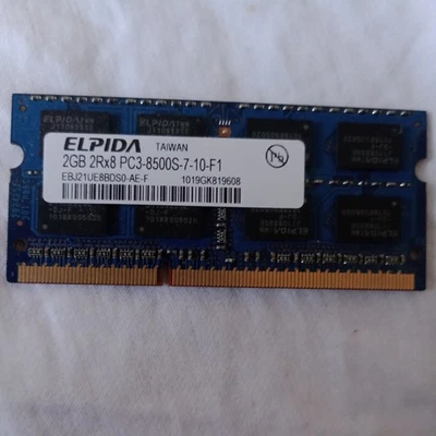 Ram Memory SO-DIMM 2GB  PC3-8500S-7-10-FP EBU21UE8BASA-AE-E - Image 1 of 4