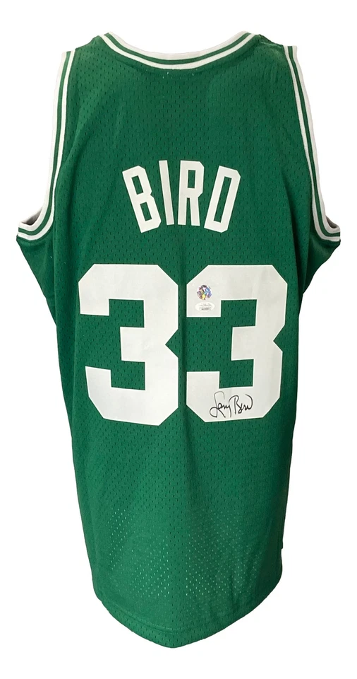Larry Bird Signed Boston Celtics Green M&N HWC Swingman Jersey Bird+JSA ITP - Image 1 of 4