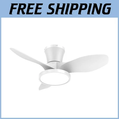 Quiet 32" Ceiling Fan LED Light Remote Control - Image 1 of 4