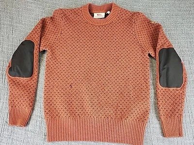 Fjallraven Ovik Sweater Women's Small Knit Pullover Wool Nordic Elbow Patch - Image 1 of 4