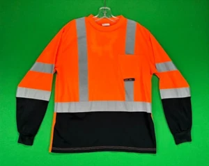 Radians Safety Long Sleeve T-Shirt Men's Medium Orange / Black Type R Class 3 - Picture 1 of 18