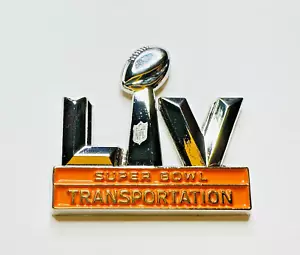 SUPERBOWL LV NFL 55 2020 TRANSPORTATION EVENT STAFF LAPEL PIN METAL PINBACK - Picture 1 of 2