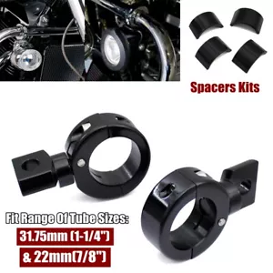 Motorcycle Fog Light Mount Clamps Universal 1-1/4'' 7/8'' Engine Guard Handlebar - Picture 1 of 10