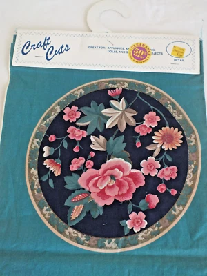 5 block cotton quilt fabric IMARI PILLOW rounds 25" x 42" OOP Craft cuts Concord - Image 1 of 4