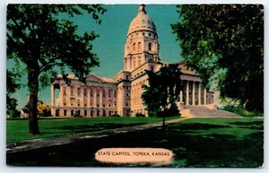 Postcard KS Topeka State Capitol Building Vintage View F2 - Picture 1 of 2