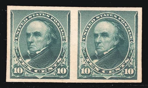 MOMEN: US STAMPS #226P5 IMPERF PAIR PROOF MINT OG NH PF CERT LOT #80158 - Picture 1 of 3
