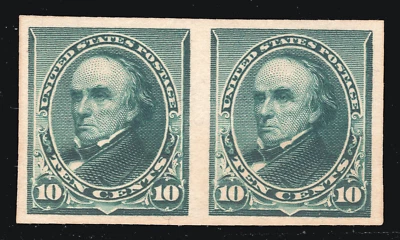 MOMEN: US STAMPS #226P5 IMPERF PAIR PROOF MINT OG NH PF CERT LOT #80158 - Image 1 of 3