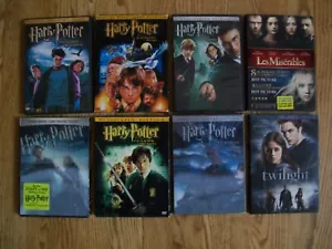 Six HARRY POTTER DVDs plus Les Miserables & Twilight - Picture 1 of 9