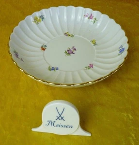 Meissen Streublumen Blumen gewellte Schale 1. Wahl 20 cm - Picture 1 of 1