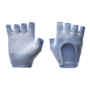 Women Anti-slip Yoga Gloves Cotton Fitness Half Finger Gloves Breathable Outdoor - Picture 1 of 40