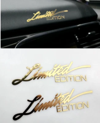 2X 3D Limited Edition Metall Auto Aufkleber – Gold Logo Schriftzug – KFZ Tuning - Bild 1 von 4