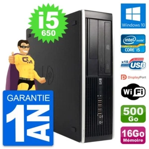 PC HP 8100 SFF Intel Core i5-650 RAM 16Go Disque Dur 500Go Windows 10 Wifi - Photo 1/3