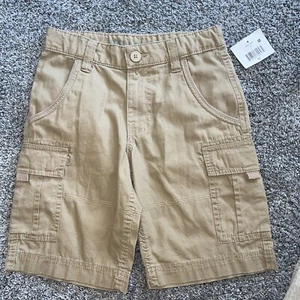 Boys Cargo Shorts 10 M Khaki Tan New Falls Creek Adjustable 4201 - Picture 1 of 10
