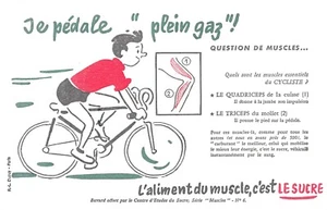 Vintage Advertising Blotter Cyclist The Food Is Sugar - Picture 1 of 2
