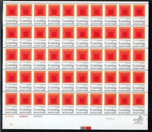 1980 US SC 1883a Learning Never Ends Albers Vertical  Imperf  Full Sheet EFO MNH - Picture 1 of 1