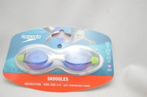 Speedo Skoogles Schwimmbrille Kinder 3-8 Soft Frame blau grün Schwimmen Sommer Pool - Bild 1 von 3