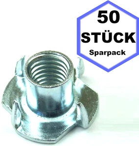 50 x Einschlagmutter M10 x 12 Gewinde Einschlagmuttern M10x12 verzinkt DIN 6930 - Picture 1 of 3
